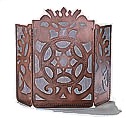 Antique Copper Fireplace Screen